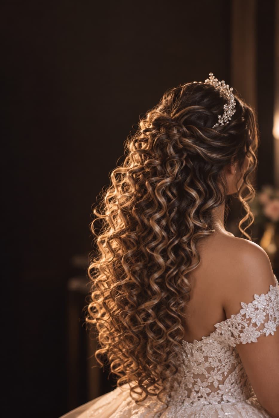 Depois: o mesmo cabelo num semipreso com tiara